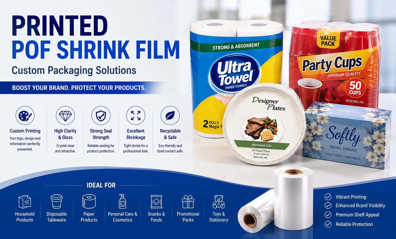 Printed POF Shrink Film: Custom Packaging Solutions